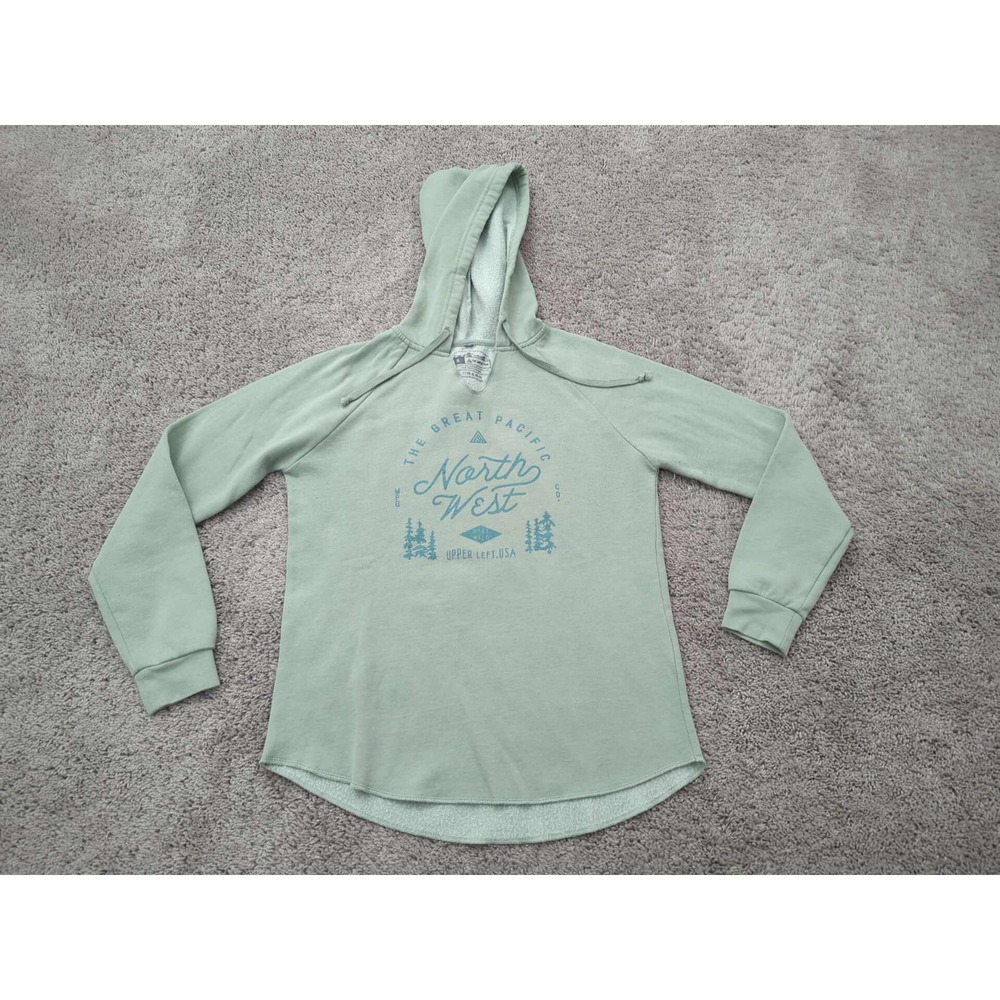 The Great Pacific North West Hoodie Womens S Pullover Independent Trading Green